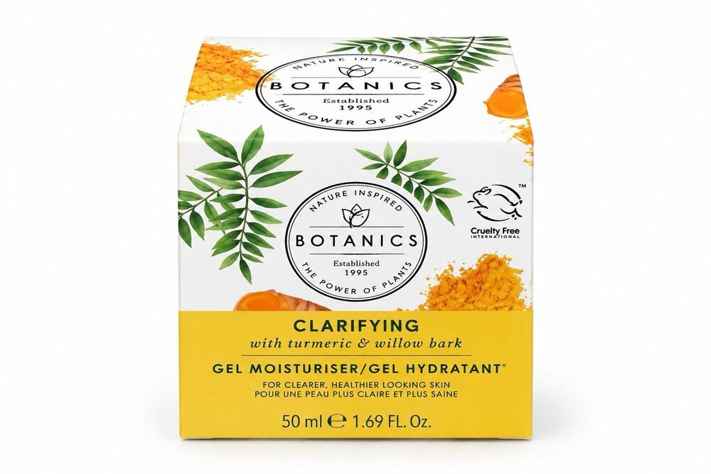 Botanics Clarifying Gel Moisturiser 1.69 Fl Oz New With Tumeric & Willow Bark